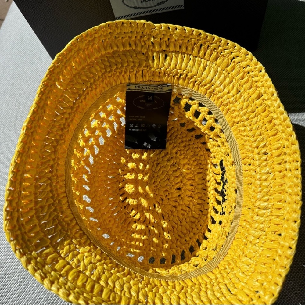Prada Yellow Bucket Hat - Picture 3 of 5